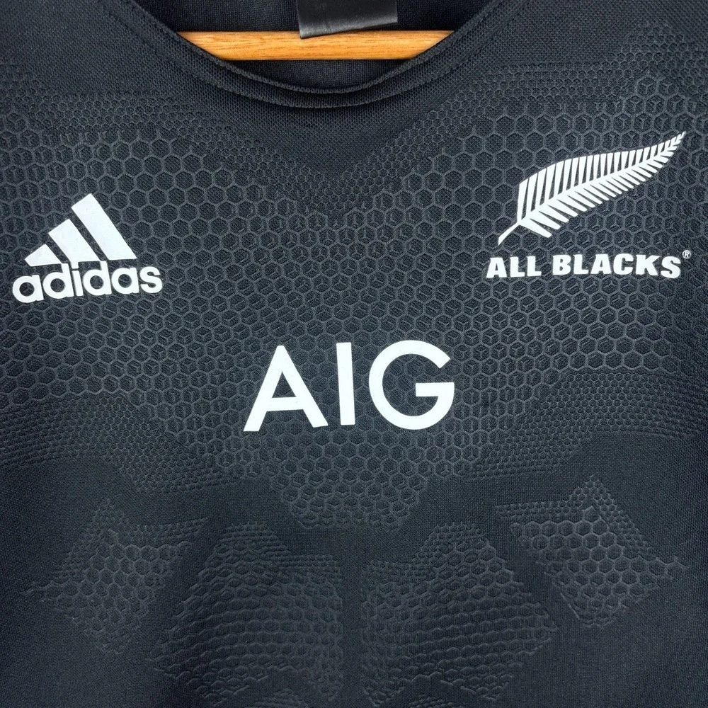Adidas New Zealand All Blacks #11 Womens Small Jersey AIG Black - Picture 3 of 7